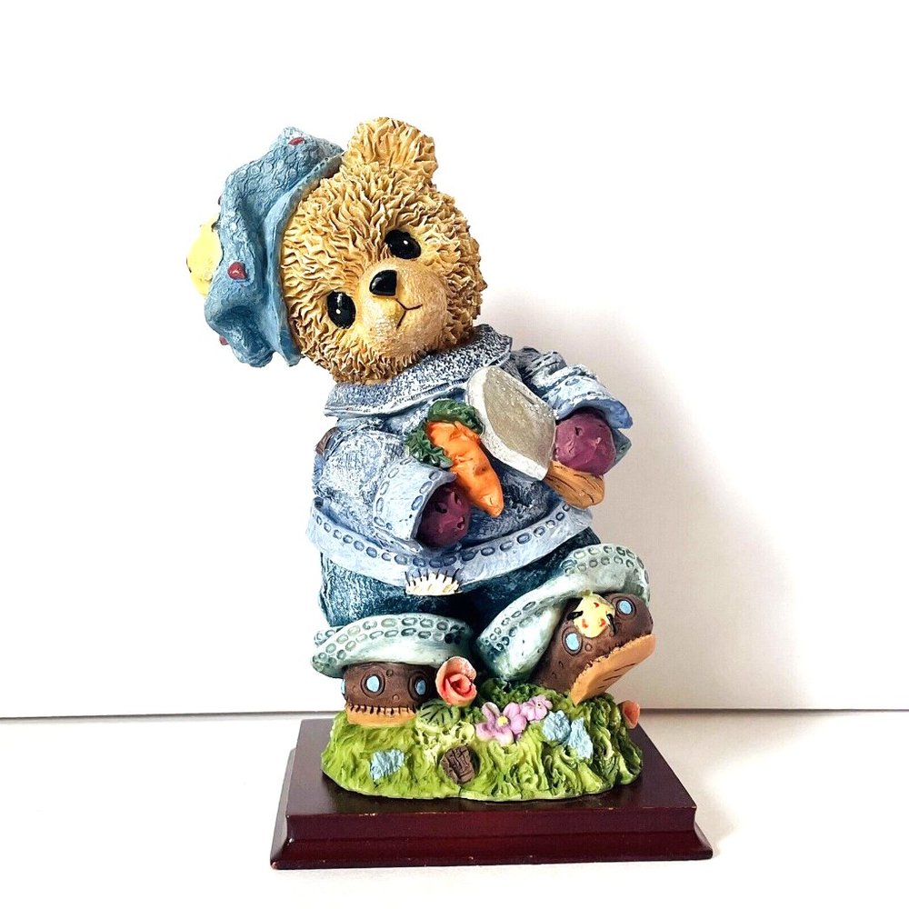 Country Bears  Collectible Figurine Gardening, Approx. 5" Tall, Original Box